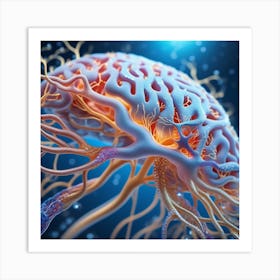 Brain 3d Illustration 6 Art Print