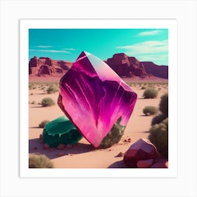 Crystals In The Desert Art Print