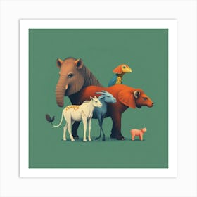 Zoo Animals Art Print