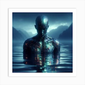 Man In Water Art Print