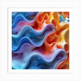 Abstract Wavy Pattern 7 Art Print