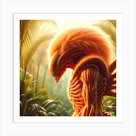 Alien In The Jungle Art Print