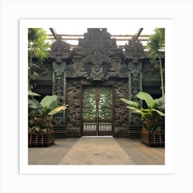 Entrance To A Temple 1 Art Print