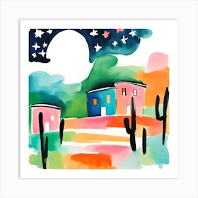 El Paso Under The Moon 01 1 Art Print