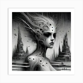 Futuristic Woman 2 Art Print