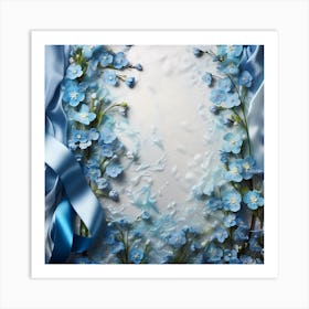 Blue Forget Me Not Flowers 1 Art Print