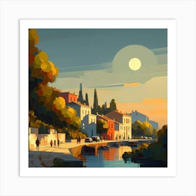 Sunset By The River 9 Art Print