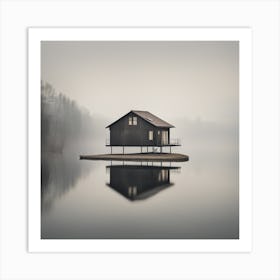 House On A Lake 1 Art Print