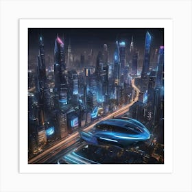 Futuristic Cityscape Art Print