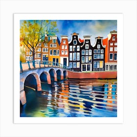 Amsterdam Bridge Art Print