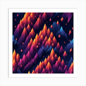 Abstract Mountain Pattern Art Print