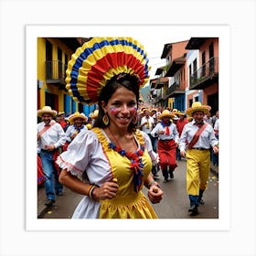 Colombia Carnival Art Print