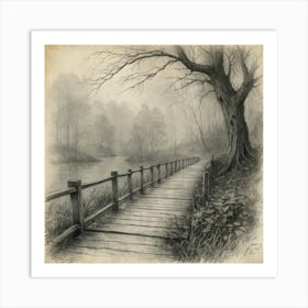 Bridge Over The River Art Print