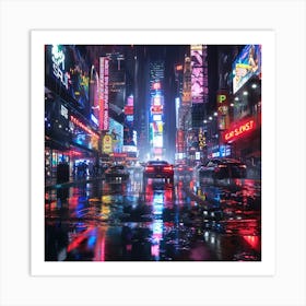 Cyber Punk City 2 Art Print