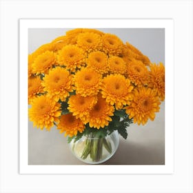 Yellow Chrysanthemums Art Print