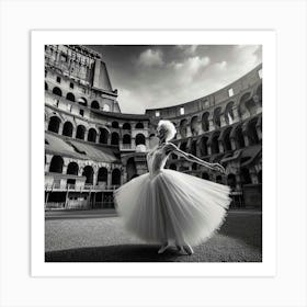 Ballet Dancer In Rome Art Print