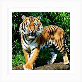 Tiger In The Jungle 1 Art Print