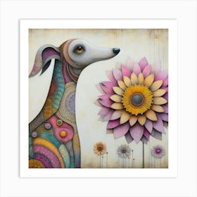 A whimsical dog 3 Art Print