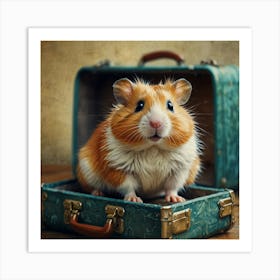 Hamster In Suitcase 4 Art Print