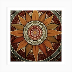 Aboriginal sun Art Print