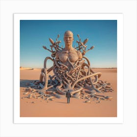 Man In The Desert 208 Art Print