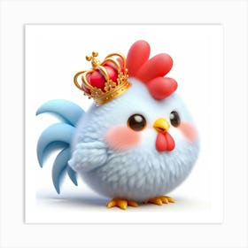 Rooster With Crown 2 Art Print