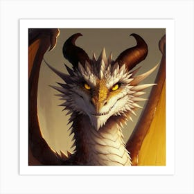 Dragon With Horns Art Print