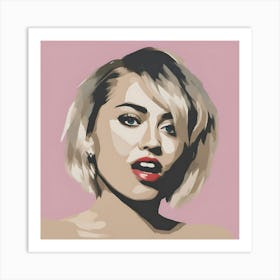 Miley Cyrus Andy Warhol Vibes Art Print