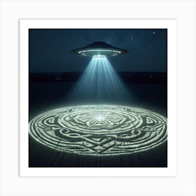 Ufo Crop Circle Art Print