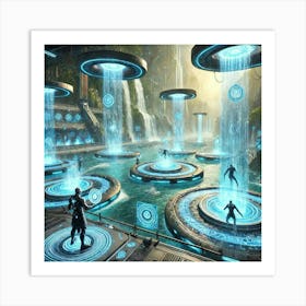 Hydromancy Training Grounds Scifi Art Print