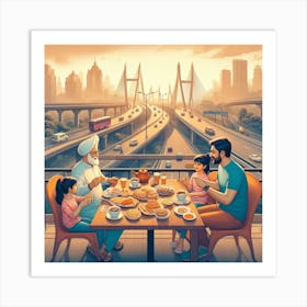 Breakfast In Mumbai Art Print