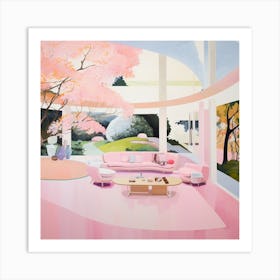 Pink Living Room 6 Art Print