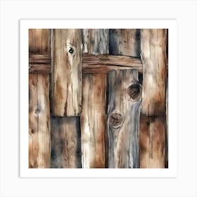 Rustic Wood Wall Art Print