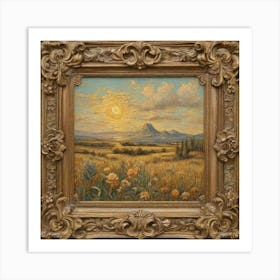 Sunset In The Meadow Art Print