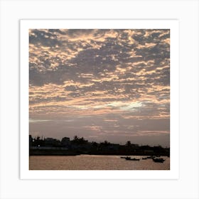 Sunset In Chennai Art Print