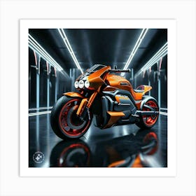 Futuristic Motorcycle Art Print