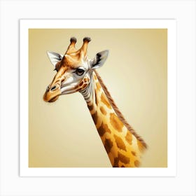 Giraffe Portrait Art Print