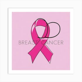 Women Breast Cancer Awareness background in Pink Ribbon international symbol for month October clipart and poster clipart and wall art 13 Art Print