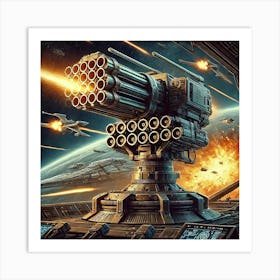 Rapid Fire Weapon Nova Class Assault Ship Converted Art Print