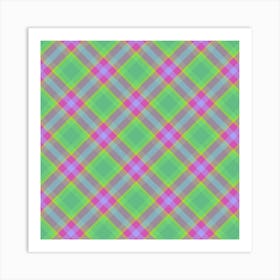 Plaid Fabric 65 Art Print