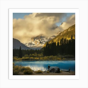 Lake In The Mountains Art Print