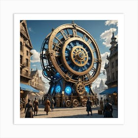 Steampunk Clock Art Print