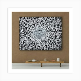 Black And White Abstract Painting Art Print