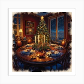 Christmas Table Setting 55 Art Print