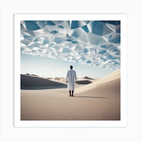 Man In Desert Art Print