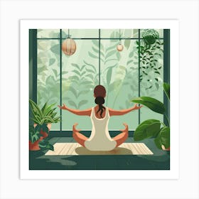 A Yoga Session Vector Design Illustration 1718673770 2 Art Print