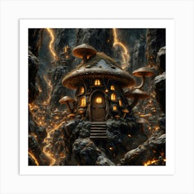 Mushroom House Art Print