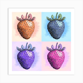 Pop Art Strawberry Art Print