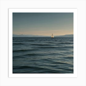 Sailboat On The Ocean Art Print