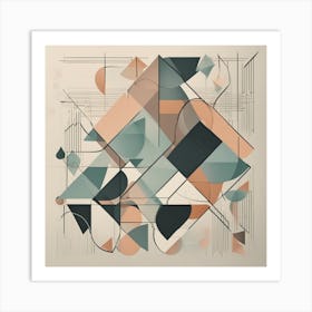 Abstract Geometric Painting 1 Art Print